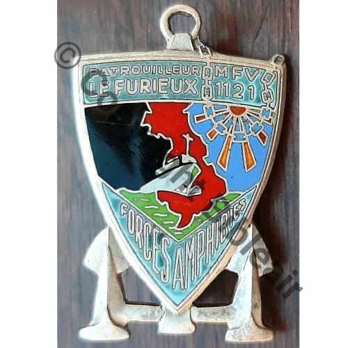 FURIEUX  PATROUILLEUR LE FURIEUX   A.AUGIS ST.BARTH LYON 3Lign Bol fenetre allonge Dos grenu 41x27mm Src.leberetvert 130EurInv 
