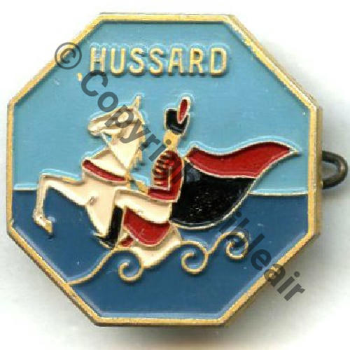 HUSSARD  PATROUILLEUR HUSSARD Alu A.AUGIS LYON ST.BARTH 2Li 2Griffes Dos lisse strie Sc.STELLA 29Eur01.12 