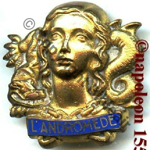 ANDROMEDE  SOUS MARIN L.ANDROMEDE AB Eping bascule Dos lisse Embouti Sc.STELLA 14EurInv 