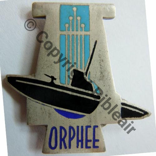 ORPHEE  SOUS MARIN COTIER 2eCLASSE ORPHEE  AvantWW2  A.AUGIS ST.BARTH LYON 3Li Relief Bol allonge Dos lisse irreg Src.leberetvert 118EurInv 