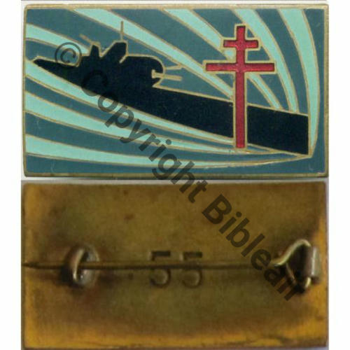 SURCOUF SOUS MARIN FNFL SURCOUF  SM (CARTIER) Eping bascule plate Dos lisse No55 Src.wgolan 1565Eur12.12 