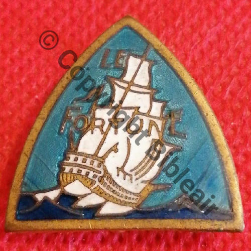 FORTUNE TORPILLEUR LE.FORTUNE BLEU  AB.P Dep Past Rennes poinconne Dos lisse Src.retroandco 90EurInv 