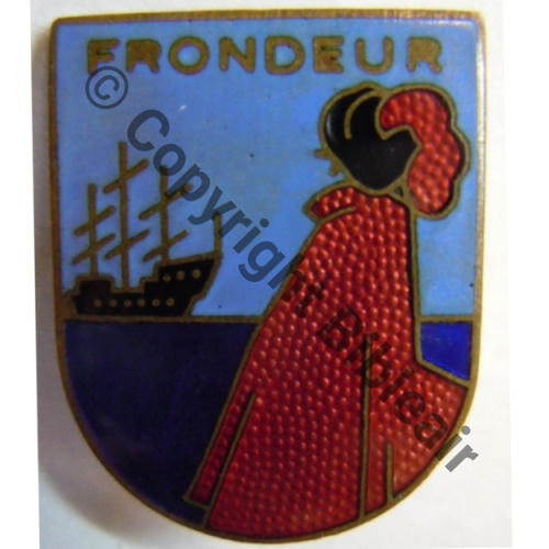 FRONDEUR  TORPILLEUR LE FRONDEUR  A.AUGIS ST.BARTH LYON 3Li en creux Dos granuleux etame Src.francemilitaria