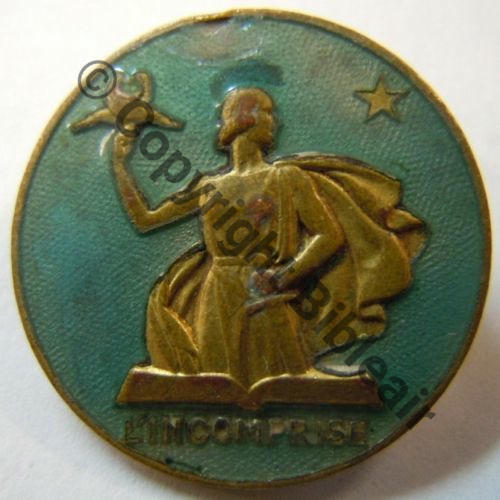 INCOMPRISE TORPILLEUR L.INCOMPRISE 12.P1.16  AB GUIRAUD SCULPT Past Rennes poinconnee Dos lisse irreg 28mm Sc.francemilitaria MAP60Eur