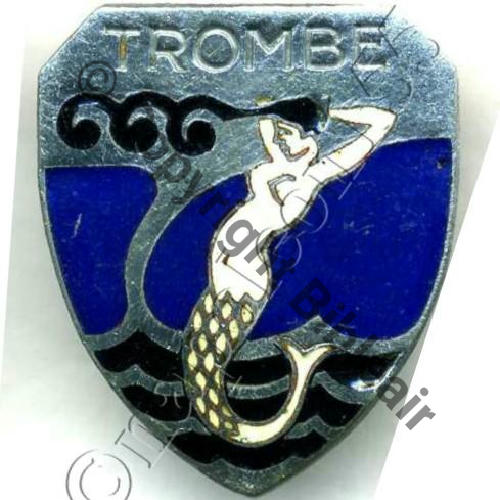 TROMBE  TORPILLEUR TROMBE  avant WW2  SM (MOURGEON) Bol fenetre Dos lisse irreg Sc.STELLA MAP24Eur