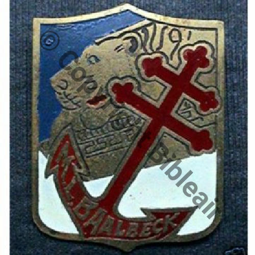 BAALBECK VEDETTE DE PORT GB (HDML1164)FNFL LEVANT 45x36mm Peint Eping basc bijout Dos lisse irreg Sc.kokoshnik 1500EurInv