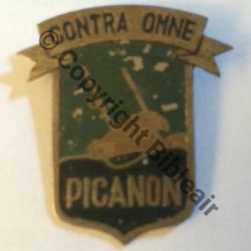 PICANON VEDETTE DOUANE puis DRAGUEUR  SM Metal peint Epingl ressort Dos lisse Src.patrick6070 180EurInv 