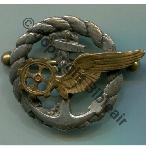 CERTIFICAT OBSERVATEUR PILOTE DE DIRECTION MECANICIEN TSF MITRAILLEUR CANNONIER EN BALLON 37x45mm  SM Type PILLET Dos plat No precede ancre de Marine Src.L.DANJOU 