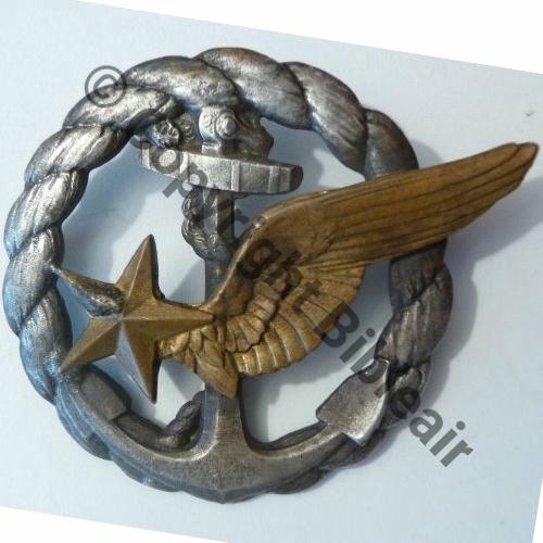 CERTIFICAT PN NON PILOTE OBSERVATEUR HYDRAVION No387 + Ancre  SM 2Anneaux Dos lisse Src.czapska 421Eur06.14 