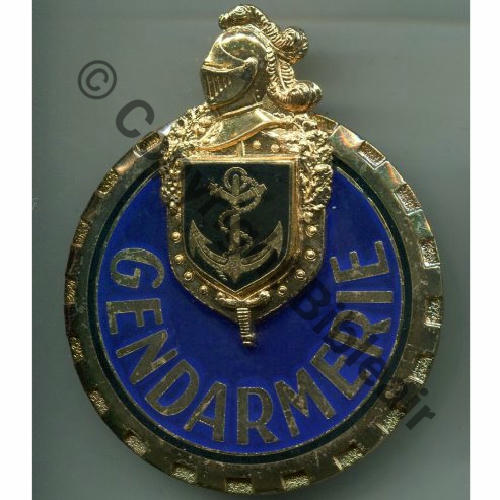 GENDARMERIE MARITIME plaque de baudrier 1973.. a 1990 Src.L.DANJOU 
