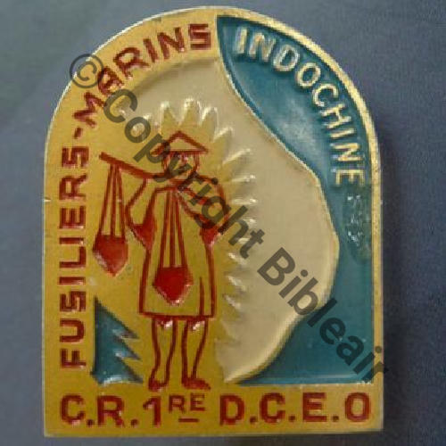 1e DIV COLO EO  Cie RECO Fusiliers Marins  A.AUGIS LYON ST.BARTH 2Li Alu Peint 2Griffes Grenu Src.ledemisolde 1250EurInv 