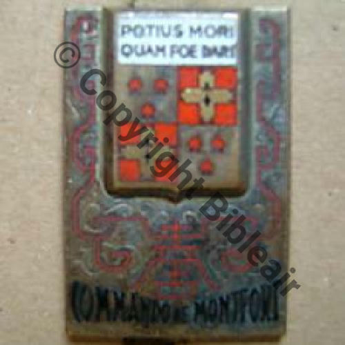 CODO DE MONFORT  A.AUGIS ST BARTH 2Lignes Bol fenetre allonge Dos lisse irreg blason embouti Sc.landeteker