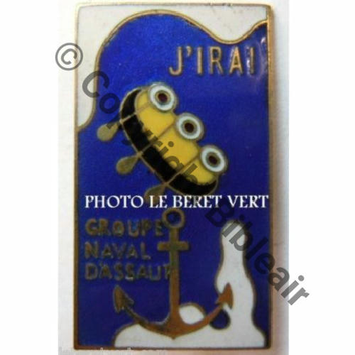CODO MARINE 1944 Groupe Naval Assaut CORSE PROVENCE  AB SM Bol poinconne Dos lisse irreg Src.leberetvert PV720Eur