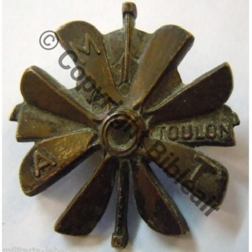 AMT  ATELIER MILITAIRE TORPILLES TOULON  AUGIS SM Bol fenetre allonge grave AUGIS LYON Dos lisse irreg Src.leberetvert 50EurInv 