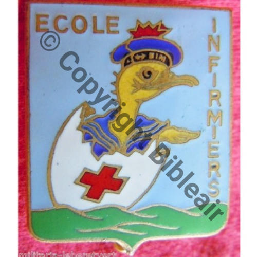 SANTE MARINE ECOLE INFIRMIERS TOULON  COURTOIS SM Bol octog pastille COURTOIS PARIS Dos lisse irreg Src.leberetvert 300EurInv 