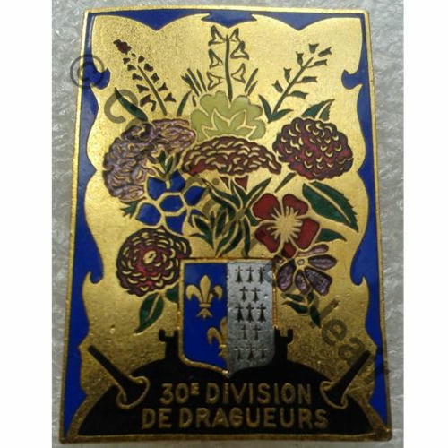 DRAGUEUR DE MINES 30e DIVISION  A.AUGIS ST.BARTH LYON 3Lig Bol fenetre allonge Dos grenu Src.hervcarli 20EurInv
