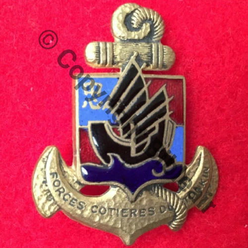FORCES COTIERES TONKIN ARGENT  DrPBer Bol Dos lisse irreg H307 Src.sahariens50 30EurInv 