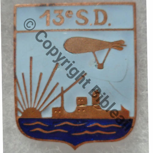 SECTION DIRIGEABLES 13e SD  AB SM Bol poinconne Dos lisse irreg Src.leberetvert 132EurInv 