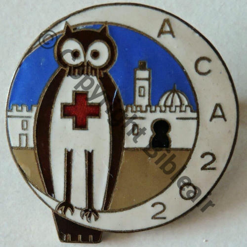 ACA  AMBULANCE de CORPS ARMEE 202 AFN  AB SM Bol poinconne Dos lisse irreg 34mm Src.zoupat 450EurInv