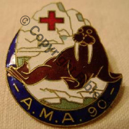 AMA  AMBULANCE MEDICALE D.ARMEE No90  SM MATTER Past MATTER PARIS Dos lisse irreg WW2 cree pour NARVIK jamais partie 193Eur(x2) Sc.santerre24