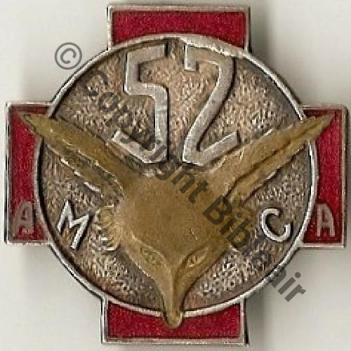AMCA  AMB MEDIC CORPS ARMEE No52  Dr SM Bol fenetre pastille DRPN Dos lisse irreg Src.zelia20 40EurInv