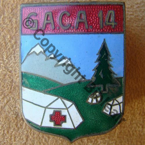 GACA  Grp AMBULANCES CORPS ARMEE No14  A.AUGIS ST.BARTH LYON 3Lign Bol fenetre allonge alu Dos grenu Src.lectou32 180EurInv 