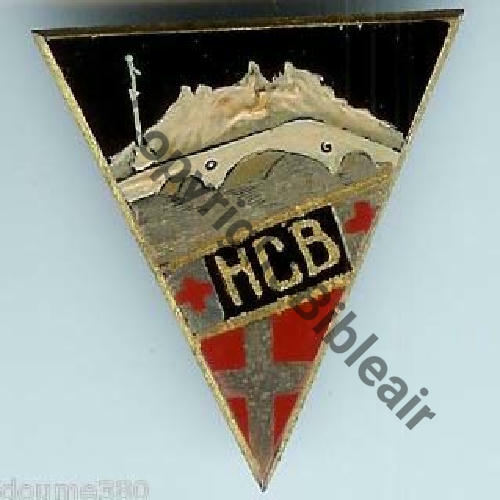 HC  HOPITAL COMPLEMENTAIRE BONNEVILLE ALPES 1939  Fab LOC Metal peint Tube Dos lisse irreg Src.LEMARSOIN 1000EurInv