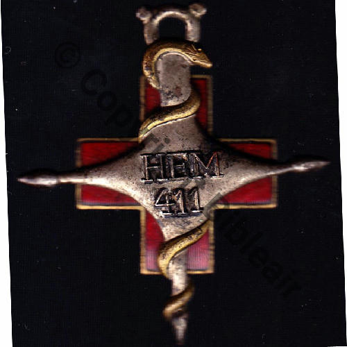 HEM 411e HOPITAL EVAACUATION MOTORISE Sahara  SM Eping bascule bijoutier Dos lisse irreg Src.dlezin 200EurInv 