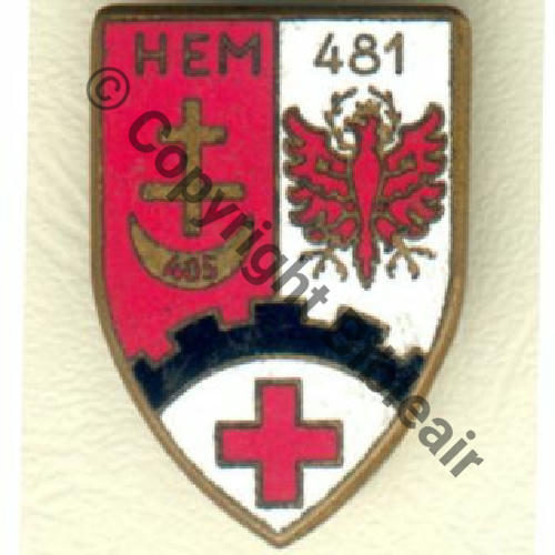 HEM 481e HOPITAL EVACUATION MOTORISE  SM (KLAMMER) Bol fenetre Dos lisse irreg Sc.grandspins13 143Eur(x2)