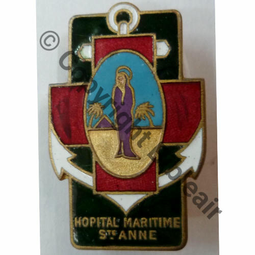 HM  HOPITAL MARITIME STE ANNE TOULON  SM Bol fenetre Dos irreg strie Src.leberetvert 80EurInv 