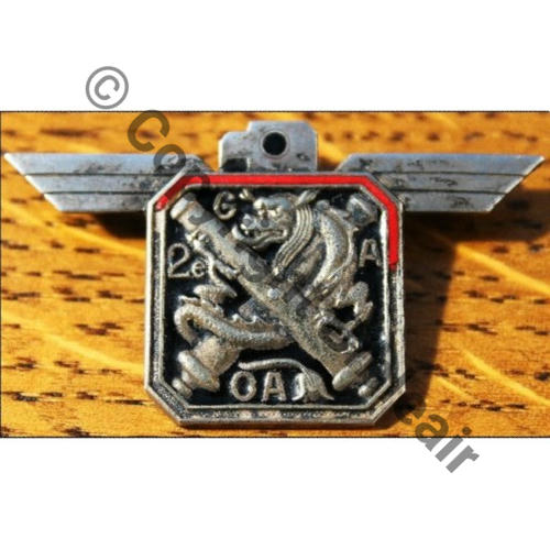 GAOA  2e Gpe Aerien Obs Artill MAROC  DrPBER Dep grave ARGENT Baionnette Dos lisse Src.avron6575 66Eur09.12 