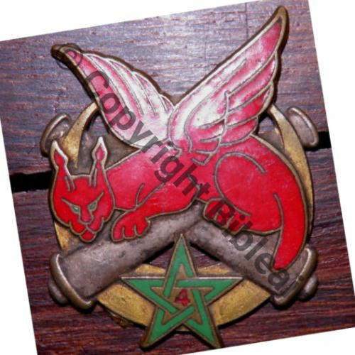 GAOA  4e Gpe Aerien Obs Artill MAROC  DrBER Sans attache SNH Dos plat ARGENT.. Sc.bbu83 51Eur03.11 