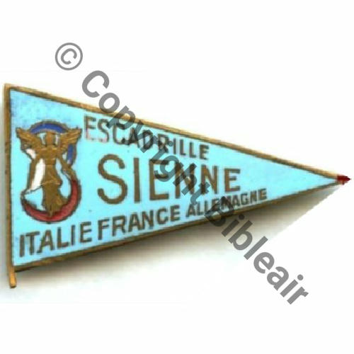 PELOTON AVIATION ARTILLERIE 3eDIA ESCADRILLE SIENNE  ISLER SM Epingle soudee Dos lisse irreg Sc.STELLA 1600Eur09.11 