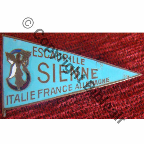 PELOTON AVIATION ARTILLERIE 3eDIA ESCADRILLE SIENNE  ISLER SM Epingle soudee Dos lisse irreg Src.lectou32 1500EurInv 