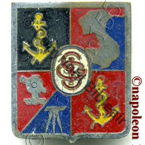 ARTILLERIE SERVICE GEOGRAPHIQUE INDOCHINE  Fab Loc Alu peint Eping ressort Dos lisse irreg Sc.STELLA 251Eur05.08