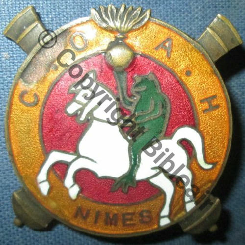 COAH  CENTRE ORGANISATION ARTILLERIE HIPPOMOBILE NIMES  CAMUS SM Past CAMUS PARIS rue GAMBEY Dos lisse Src.wizernois 62Eur(x2)