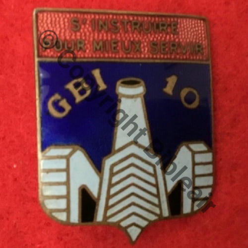 GBI  GROUPE BATTERIE INSTRUCTION 10  A.AUGIS ST.BARTH LYON 3Lign Bol allonge Dos grenu  Src.sahariens50 58EurInv 
