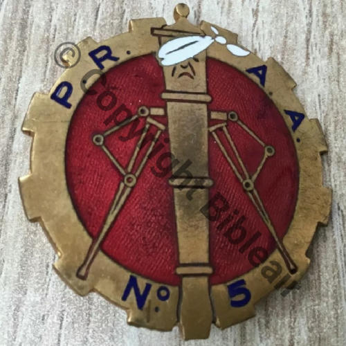 PRAA  PARC REPARATION ARTILLERIE ARMEE No5  FRAISSE SM Bol fenetre pastille FRAISSE DEMEY Dos lisse irreg Src.lemehariste 100Eur01.25 
