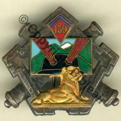 RAP  159e Rgt ARTILLERIE DE POSITION  LIGNE MAGINOT DrPBER Dep Past fenetre Dos lisse  Sc.grandspins13