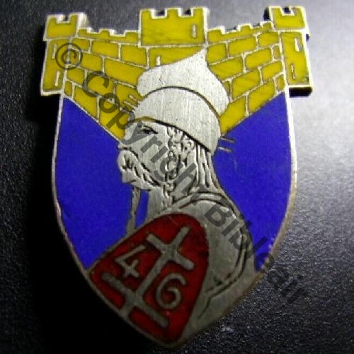 RARF  46eRgt ARTILLERIE REGION FORTIFIEE WW2 LIGNE MAGINOT  AB.P Dep Poincon carre Bol Dos lisse irreg Src.patacardius 150Eur05.23  