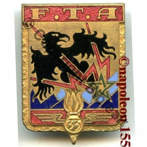 FTA  33eFTA PROVENCE LIBERATION 1945  DrPBER Bol Dos lisse irreg Src.STELLA 62EurInv 