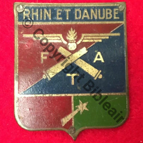 FTA RHIN et DANUBE 1e ARMEE 1945 a coudre Peint SM Dos lisse irreg Src.sahariens50 39EurInv 