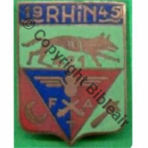FTA RHIN et DANUBE 1eARMEE 1945 421e FTA KLEIN et QUENZER Bol fenetre allonge Dos lisse irreg Sc.VICOU1 MAP40Eur