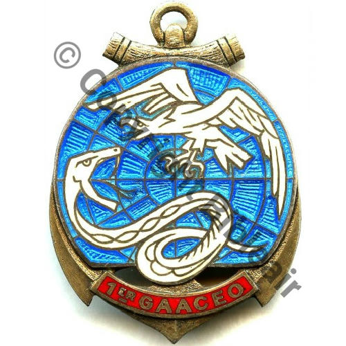 GAAACEO 1eGAA ARTILLERIE COLO EXTR ORIENT  DRPNOM Eping tuyau Guilloche vrac ARGENT Sc.STELLA 189EurInv