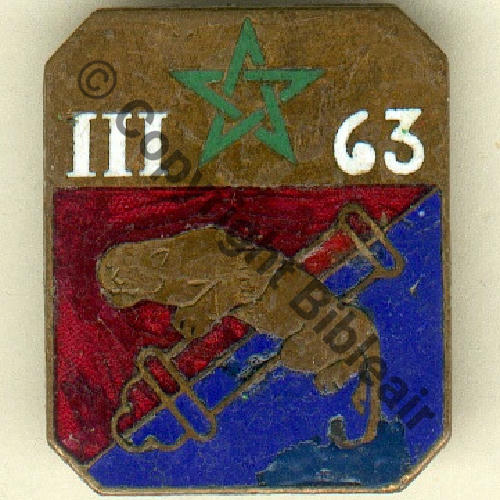 RAA  63eRgt ARTILLERIE AFRIQUE IIIeBat.. AB.P Src.grandspins 