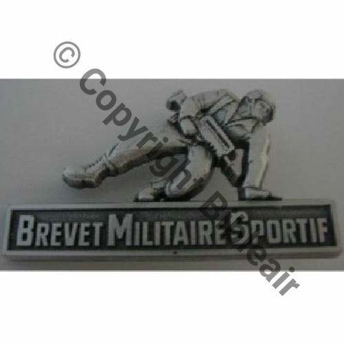 BREVET MILITAIRE SPORTIF ARGENTE FAMAS GS127   AB.P 2Attaches PINS Src.lacolo PV2Eur  