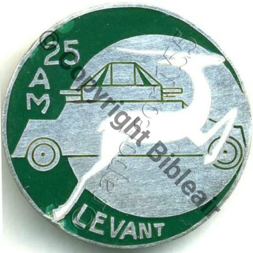 25e ESC AUTOMITRAILLEUSES LEVANT 1939  AB.P SM Past AB.P RENNES Poinconee Dos lisse Src.STELLA 80EurInv
