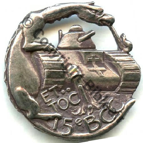 BCC  15eBAT CHAR COMBAT AB.P Dep Eping bascule Dos lisse irreg Embouti Src.STELLA 96Eur(x2)