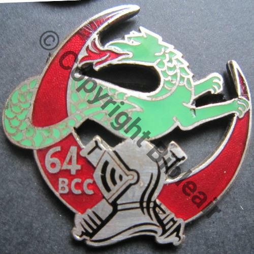 BCC  64e.BAT CHAR COMBAT   AB.P Past Rennes poinconnee Dos lisse Eping horiz Src. 80EurInv 