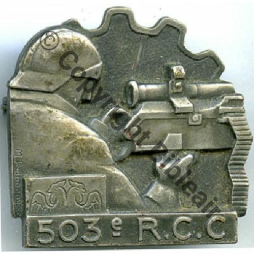 RCC  503eRgt CHARS DE COMBATS  AB.P Dep Poincon Eping bascule Dos lisse irreg Src.SEGALEN 70EurInv 